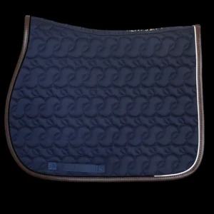 Absorb Jump Saddle Pad No Logo - Navy/White/Brown