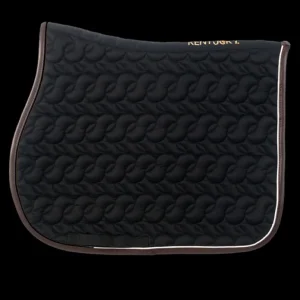 Absorb Jump Saddle Pad No Logo - Black/White/Brown