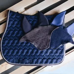 Absorb Jump Saddle Pad No Logo - Navy/White/Brown