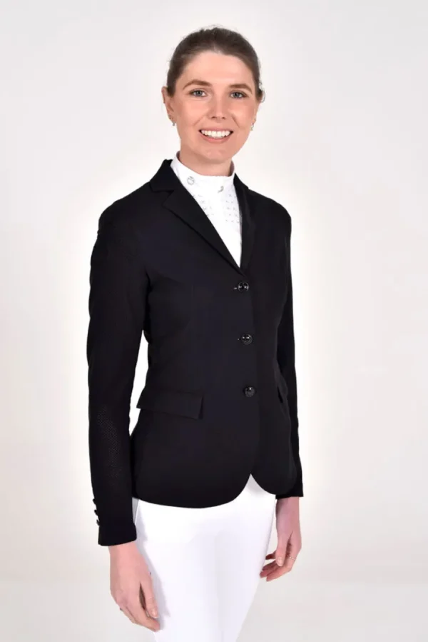 All-Over Perforated Competition Jacket - Black