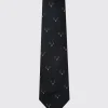 Avalon Silk Woven Tie - Navy