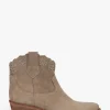 Cali Broderie Suede Cowboy Boot - Sand