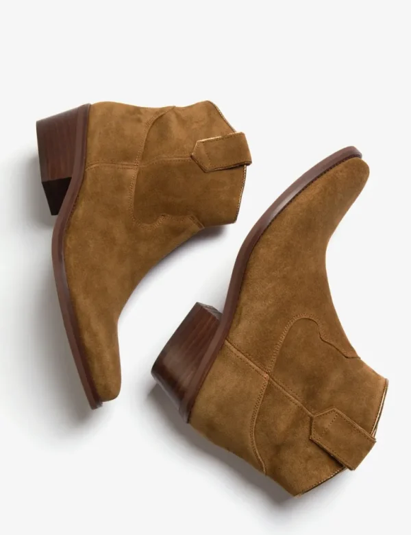 Cassidy Suede Cowboy Boot - Tan