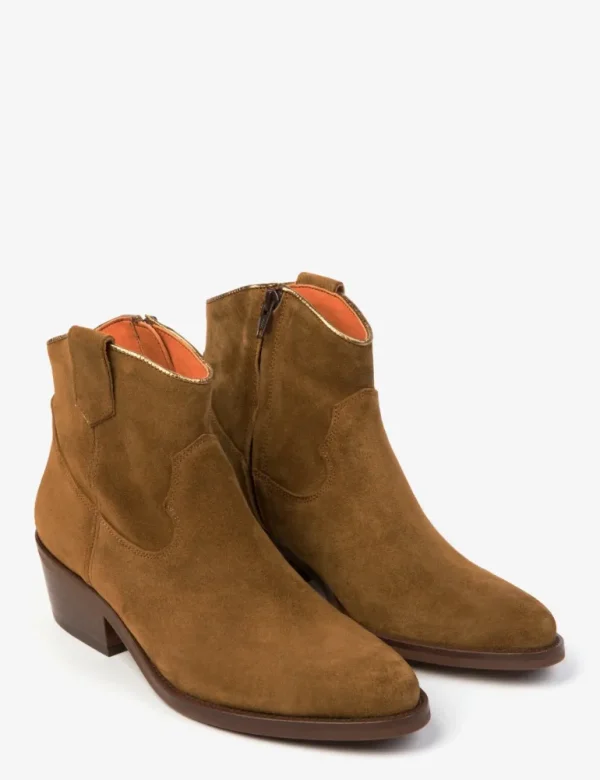 Cassidy Suede Cowboy Boot - Tan