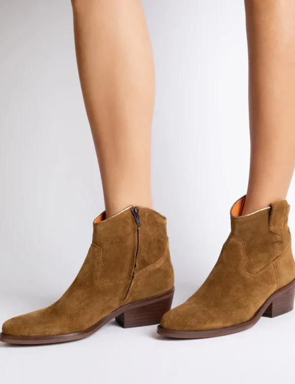 Cassidy Suede Cowboy Boot - Tan