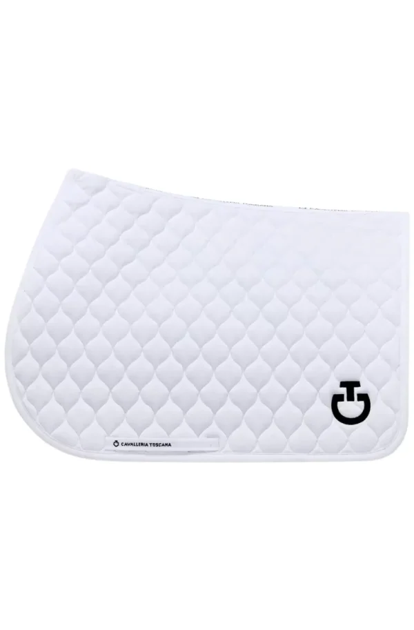 Circular Quilt Jump Pad - White