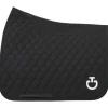 Circular Quilted Dressage Saddle Pad - Black