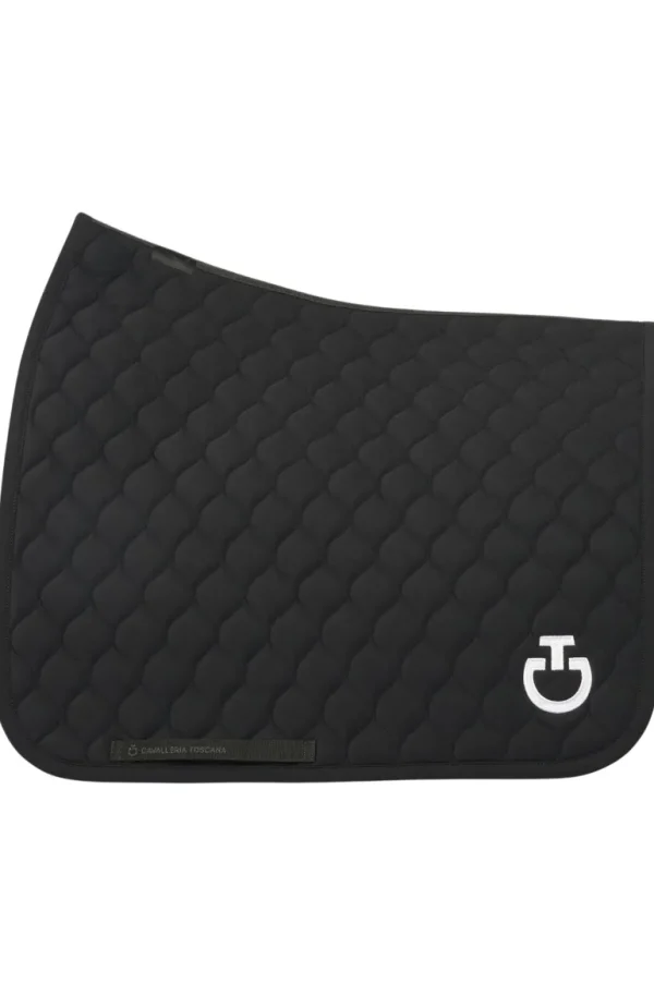 Circular Quilted Dressage Saddle Pad - Black