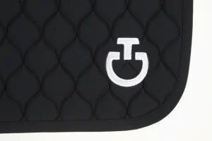 Circular Quilted Dressage Saddle Pad - Black