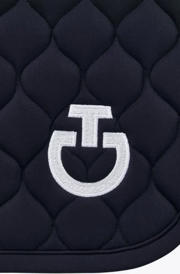 Circular Quilted Jumping Saddle Pad - Navy