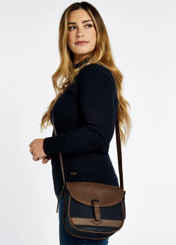 Clara Handbag - Navy/Brown