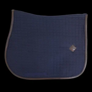 Colour Edition Leather Jump Saddle Pad - Navy