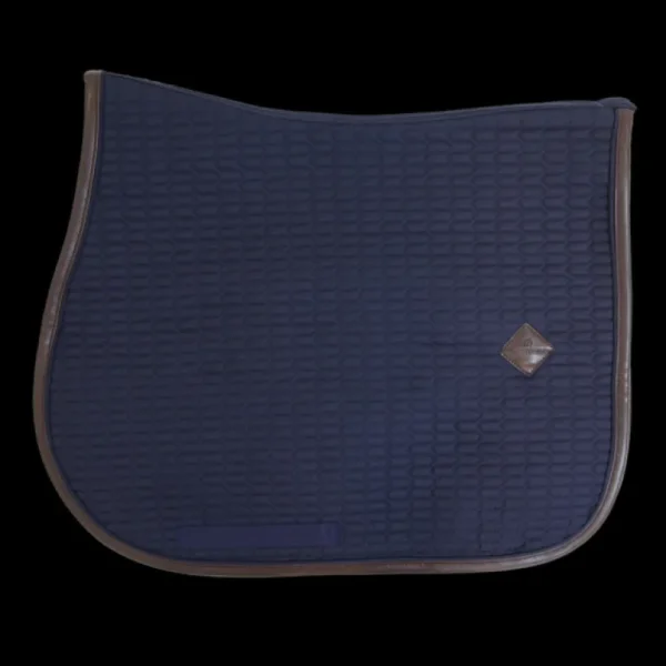 Colour Edition Leather Jump Saddle Pad - Navy