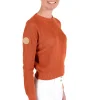 Cotton Crew Neck Sweater - Terracotta