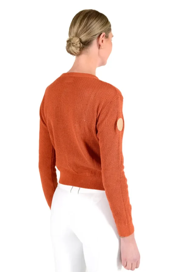 Cotton Crew Neck Sweater - Terracotta