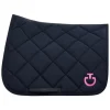 Diamond Quilted Jersey Dressage Saddle Pad - Navy/Fuchsia