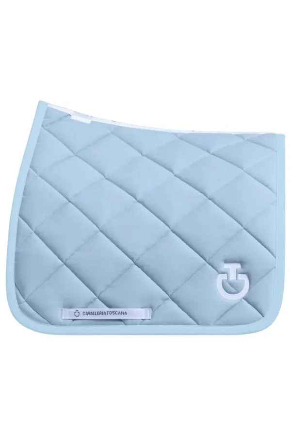 Diamond Quilted Jersey Dressage Saddle Pad - Blue Fog