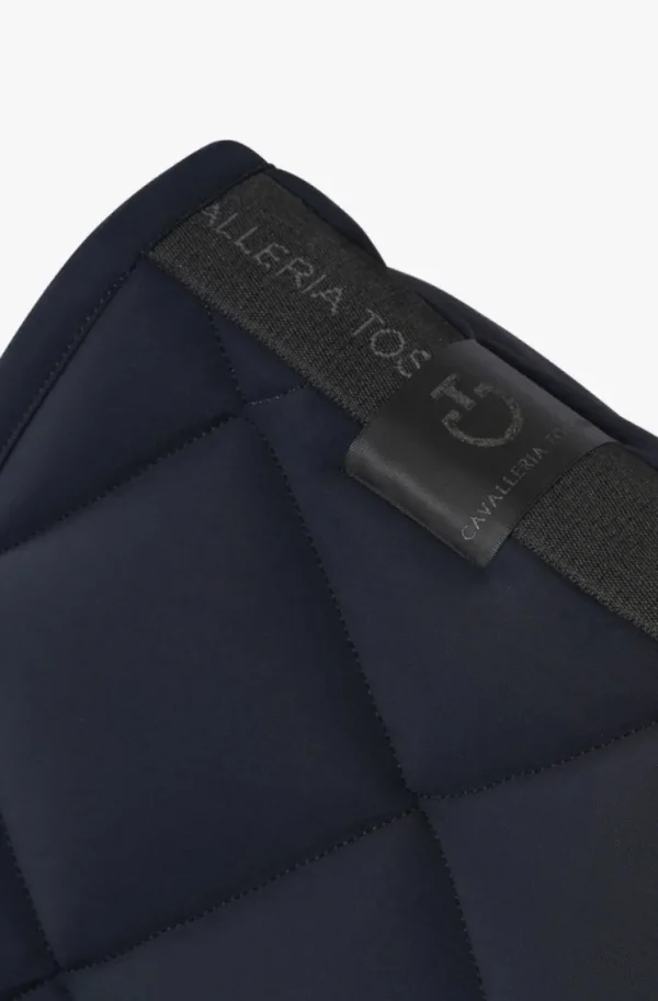 Diamond Quilted Jersey Dressage Saddle Pad - Navy