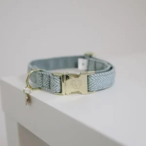 Dog Collar Wool - Light Blue