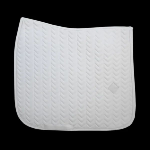 Fishbone Dressage Saddle Pad - White