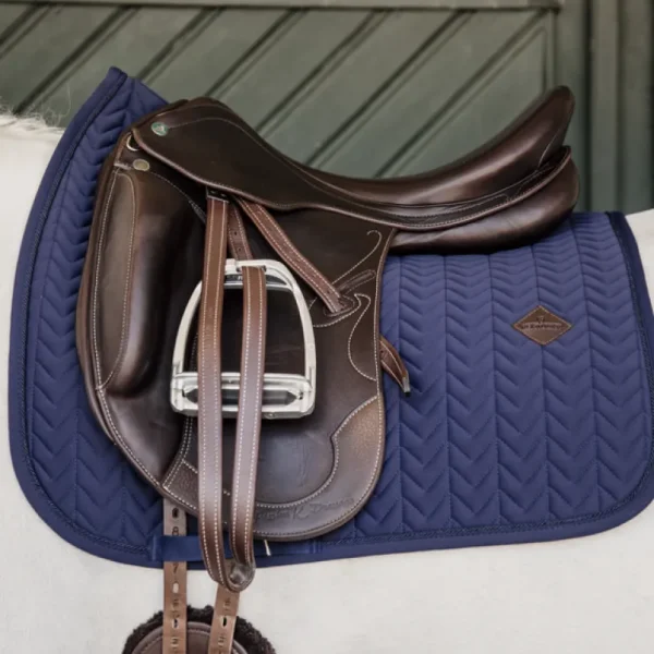 Fishbone Dressage Saddle Pad - Navy