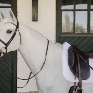 Fishbone Dressage Saddle Pad - White