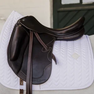 Fishbone Dressage Saddle Pad - White