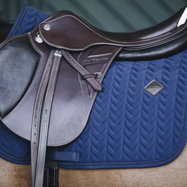 Fishbone Jump Saddle Pad - Navy