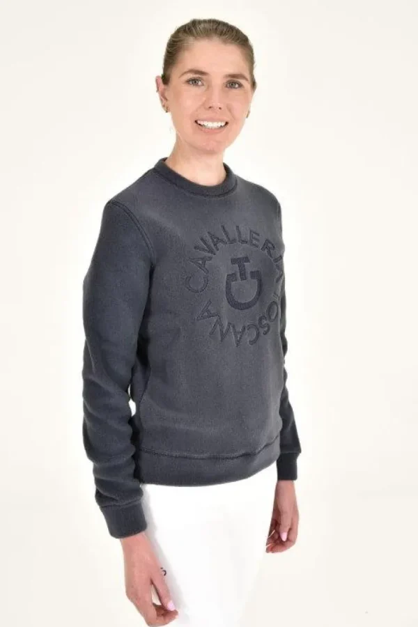 Fleece Crew Neck Pullover - Navy