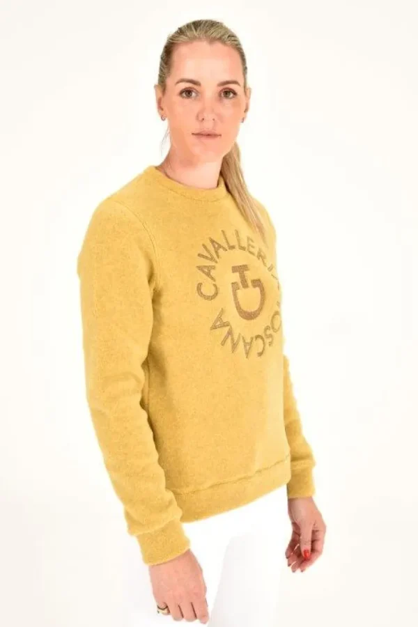 Fleece Crew Neck Pullover - Golden Ochre