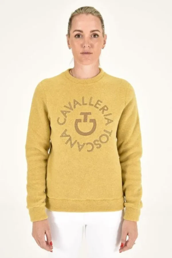 Fleece Crew Neck Pullover - Golden Ochre