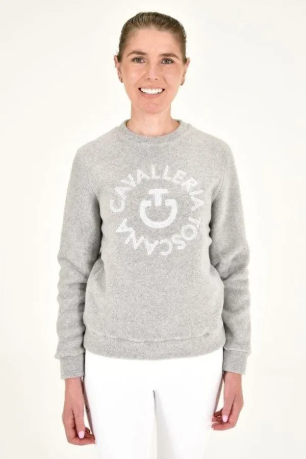 Fleece Crew Neck Pullover - Grey