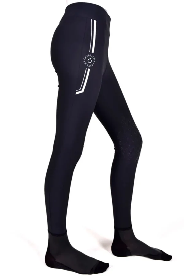 Girl's Orbit Print Perf Pocket Tights - Navy