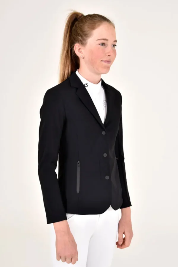 Girl's Tech Knit Riding Jacket - Black