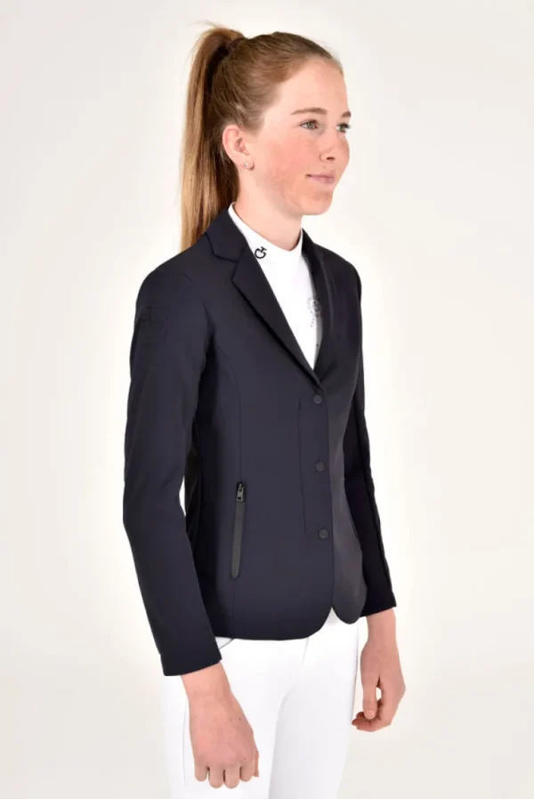 Girl's Tech Knit Riding Jacket - Navy