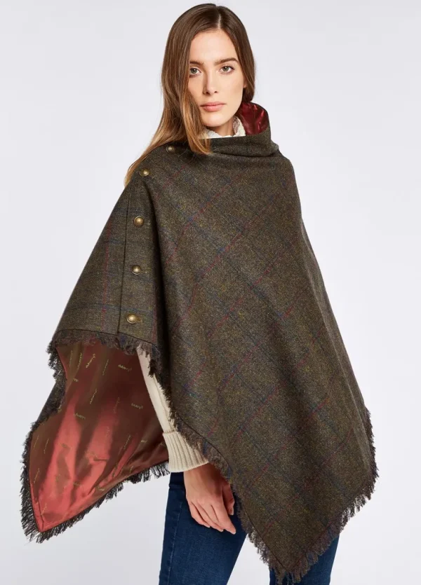 Hazelwood Tweed Poncho - Hemlock