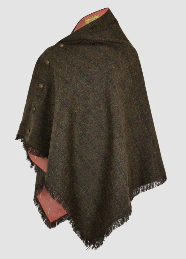 Hazelwood Tweed Poncho - Hemlock