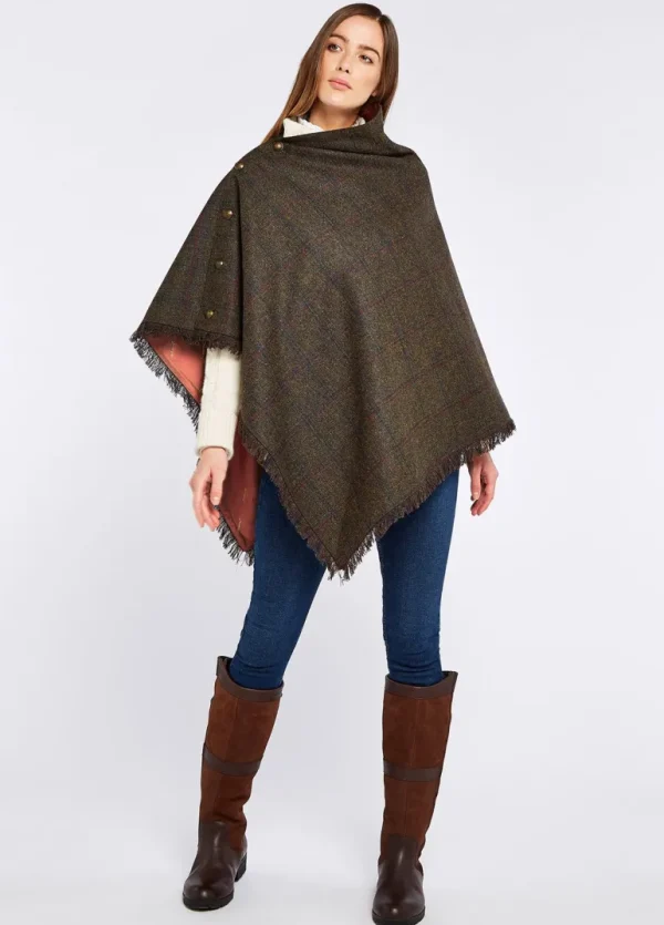 Hazelwood Tweed Poncho - Hemlock