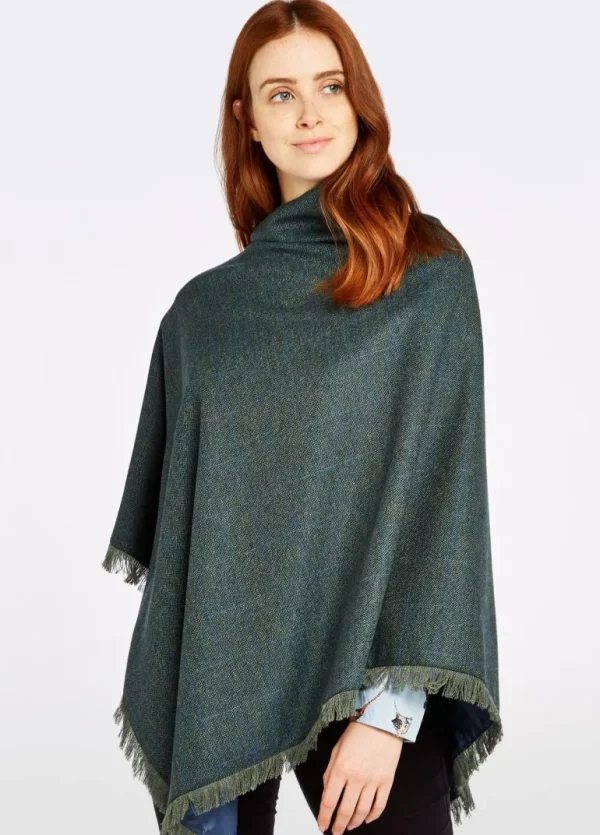 Hazelwood Tweed Poncho - Mist