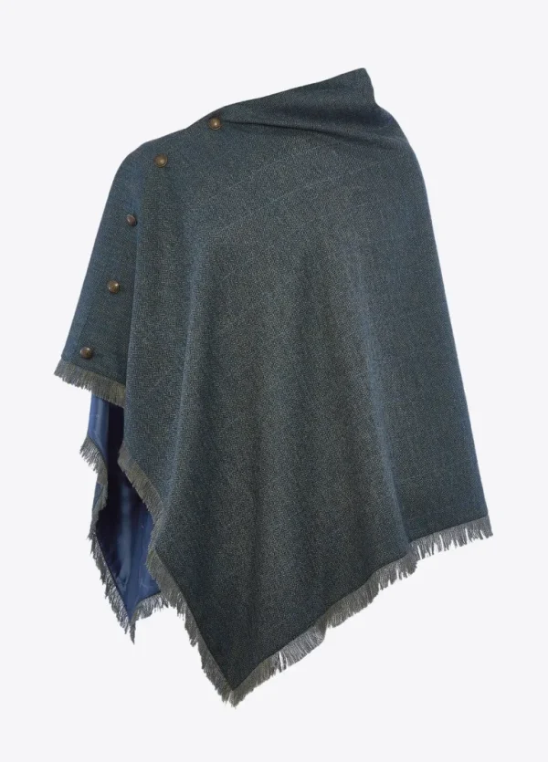 Hazelwood Tweed Poncho - Mist