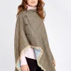 Hazelwood Tweed Poncho - Woodrose