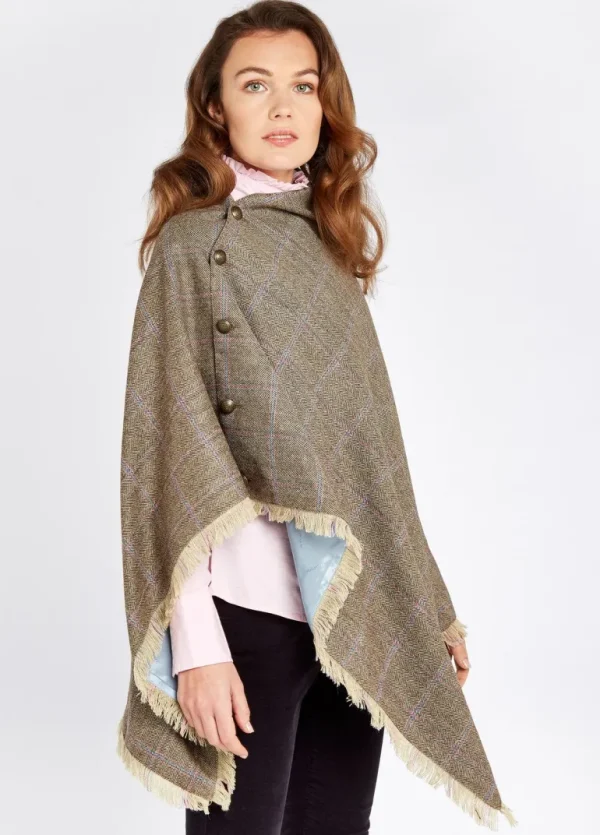 Hazelwood Tweed Poncho - Woodrose