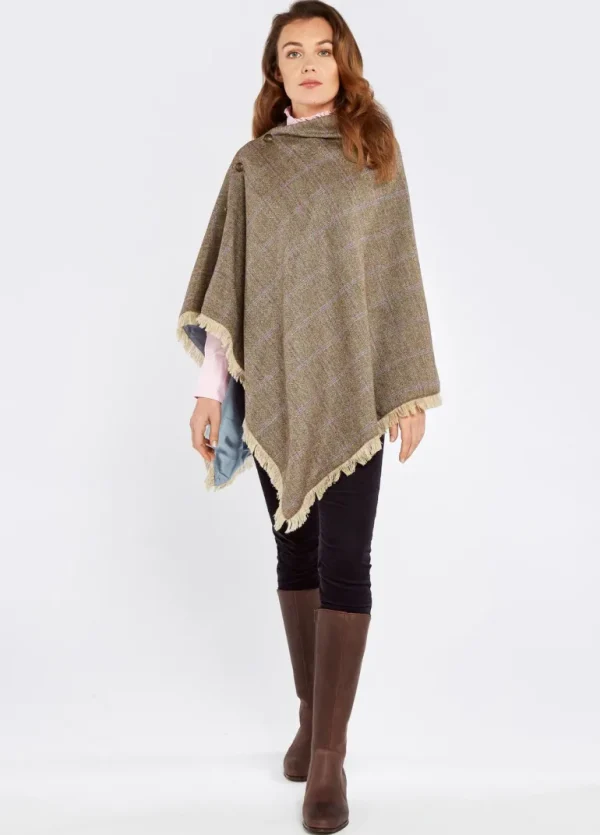 Hazelwood Tweed Poncho - Woodrose