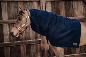 Heavy Fleece Horse Scarf - Navy