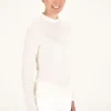 High Collar Lightweight Knit - White