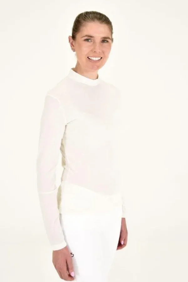 High Collar Lightweight Knit - White