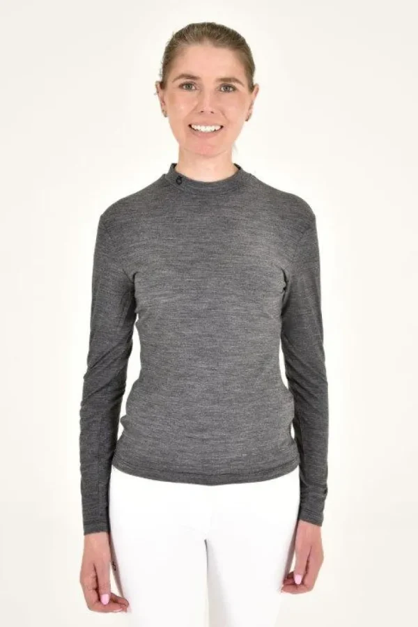 High Collar Lightweight Knit - Grey