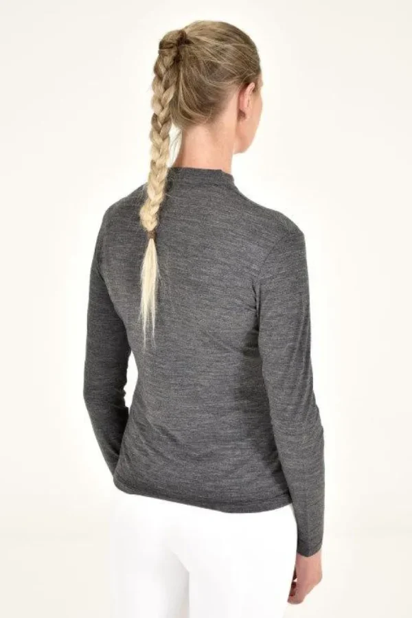 High Collar Lightweight Knit - Grey