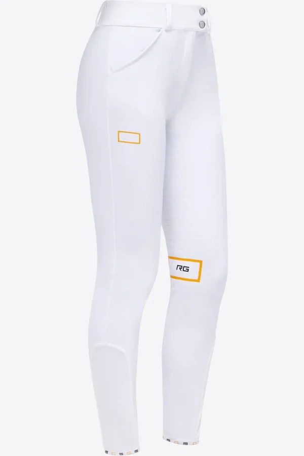 High Waist Full Grip Riding Breeches - White