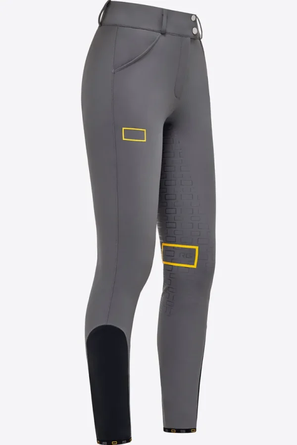 High Waist Full Grip Riding Breeches - Grey